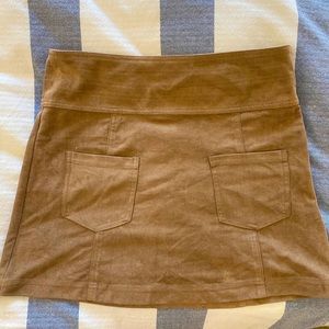 Suede Brown Skirt